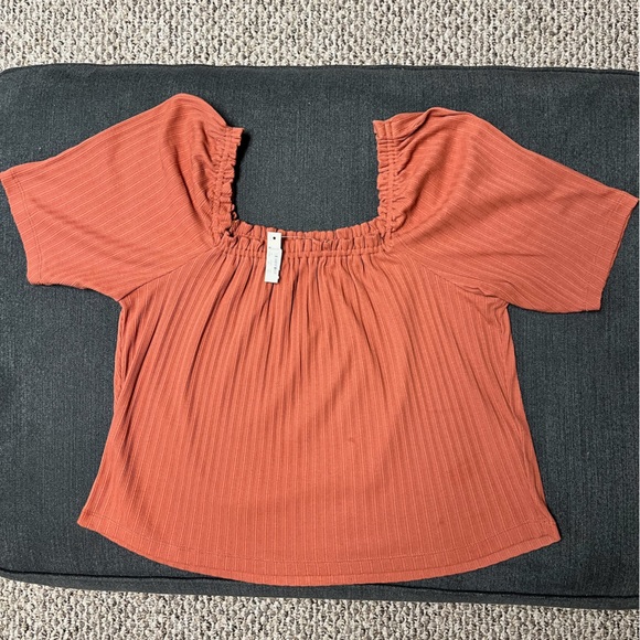 Madewell Burnt Orange Blouse NWT - Picture 3 of 3
